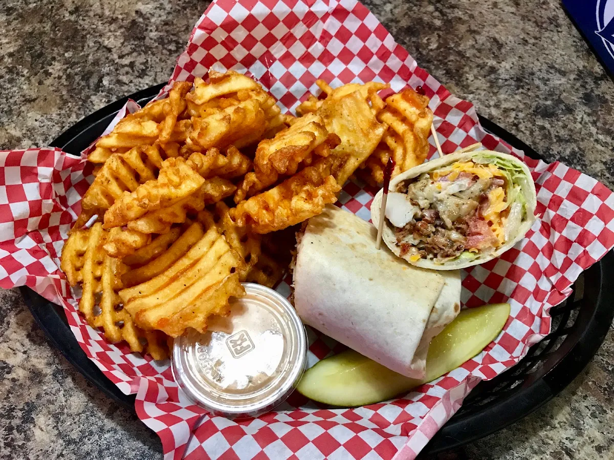 Wrap with Waffle Fries