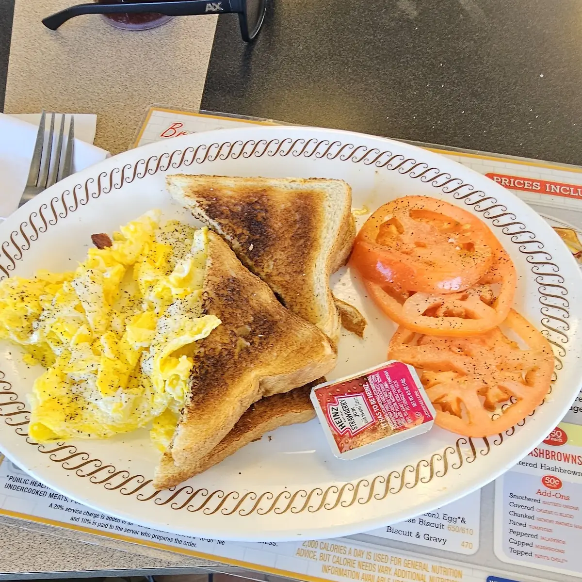 Egg and Toast with Tomato Slices