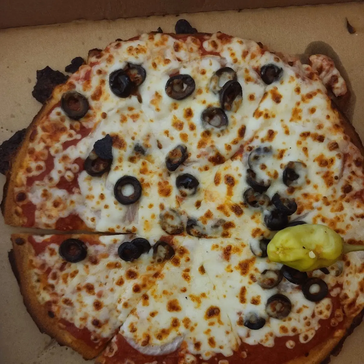 Pepperoni Onion Black Olive Pizza