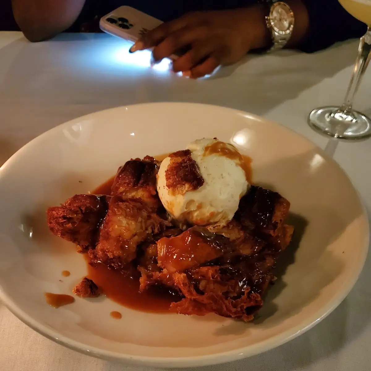 Bread Pudding with Bourbon Caramel Sauce