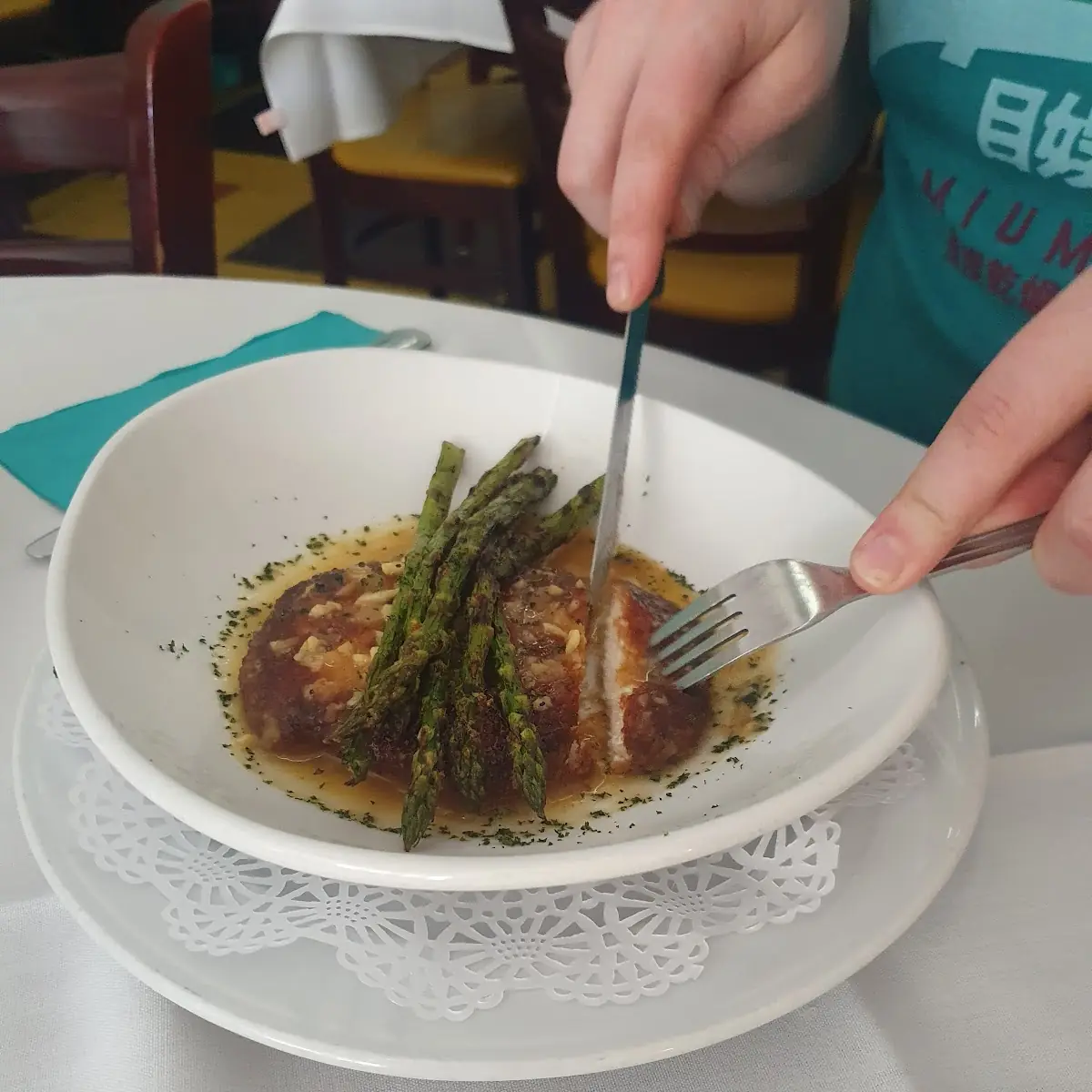 Ritz Breaded Chicken with Asparagus