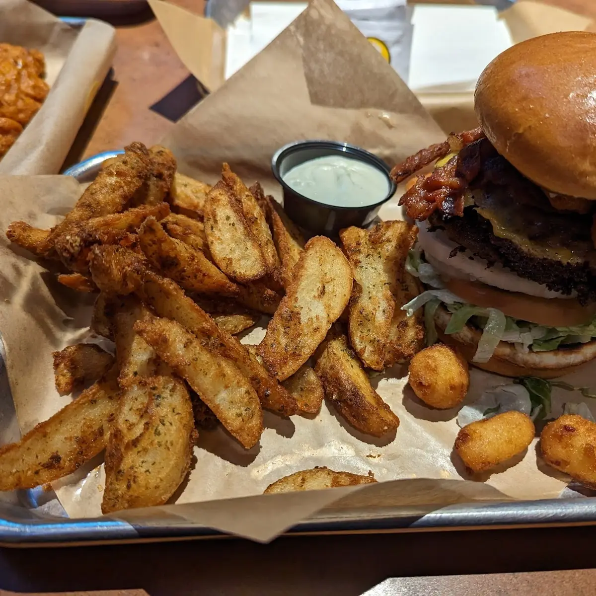 Cheese Curd Bacon Burger