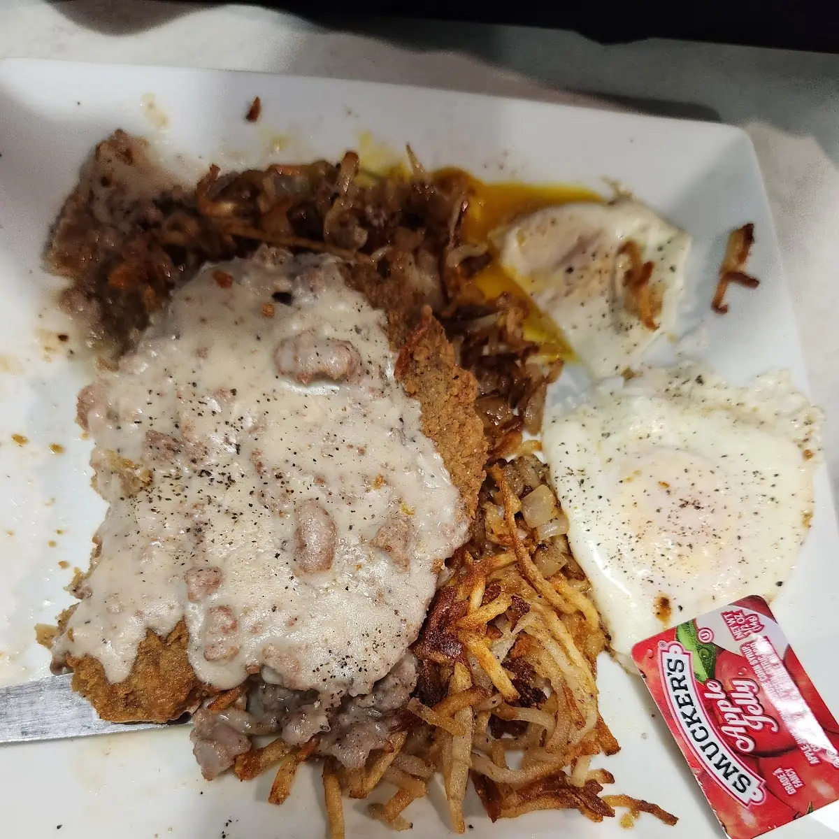 Country Fried Steak and Eggs