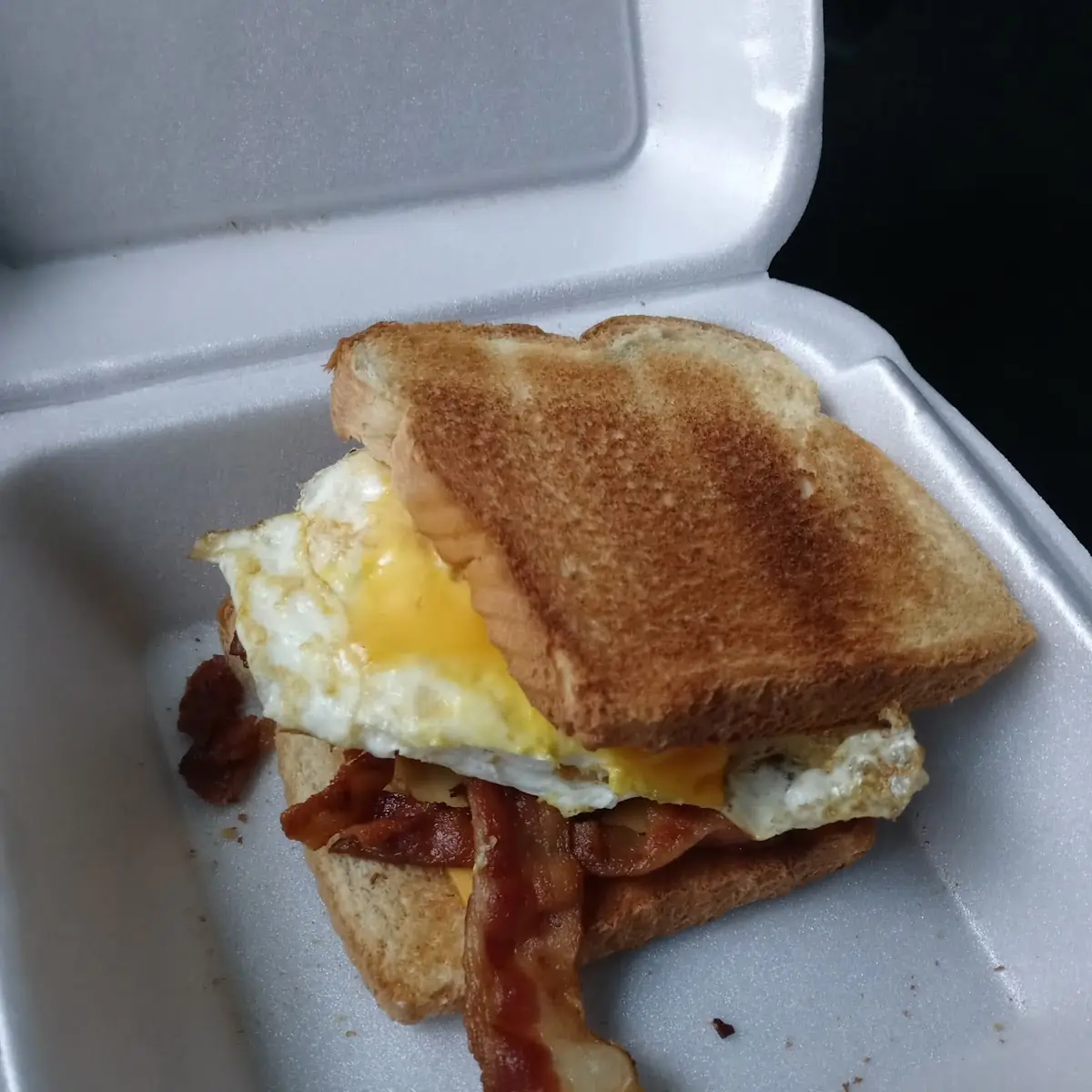 Bacon and Egg Sandwich on Toast