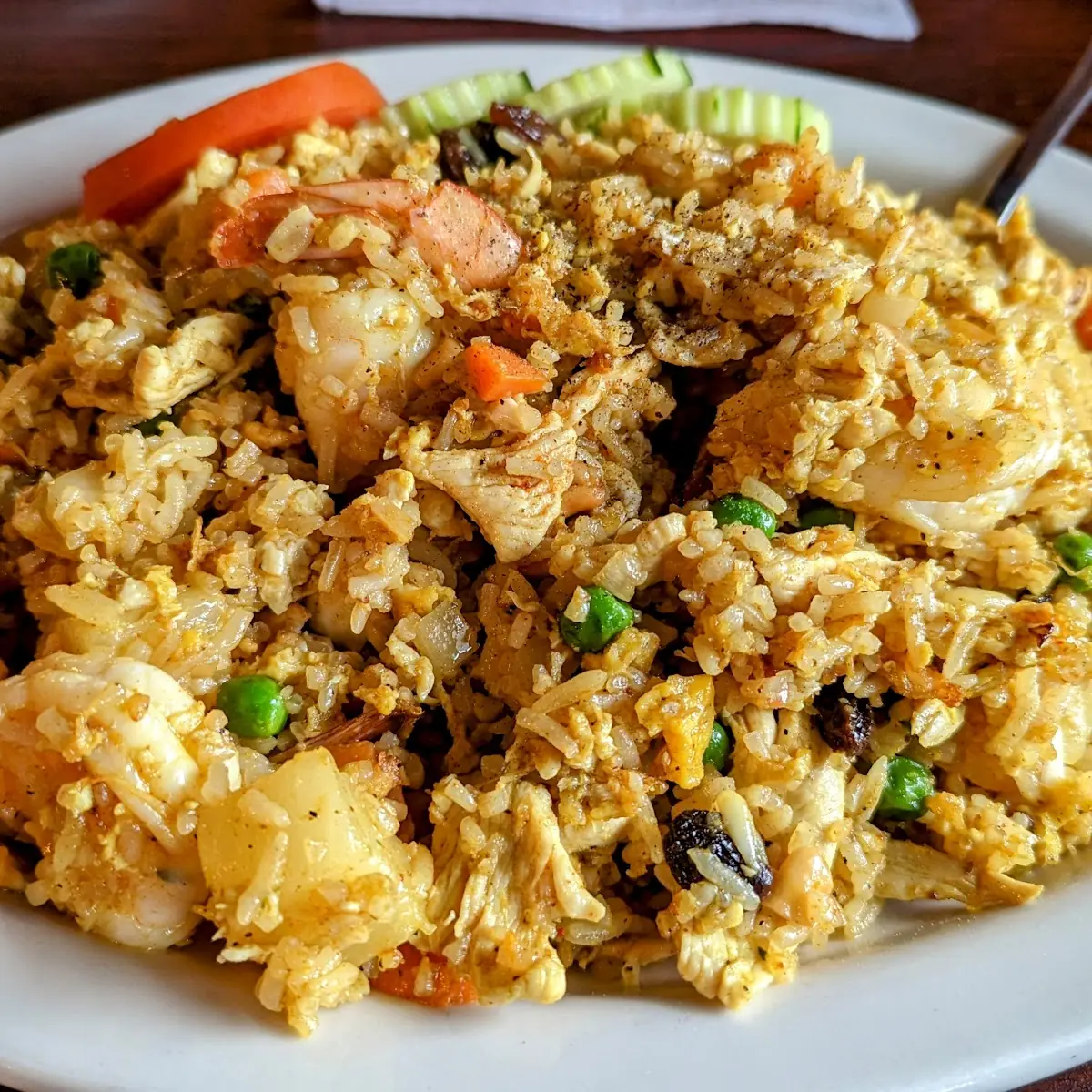 Pineapple Fried Rice Chicken and Shrimp
