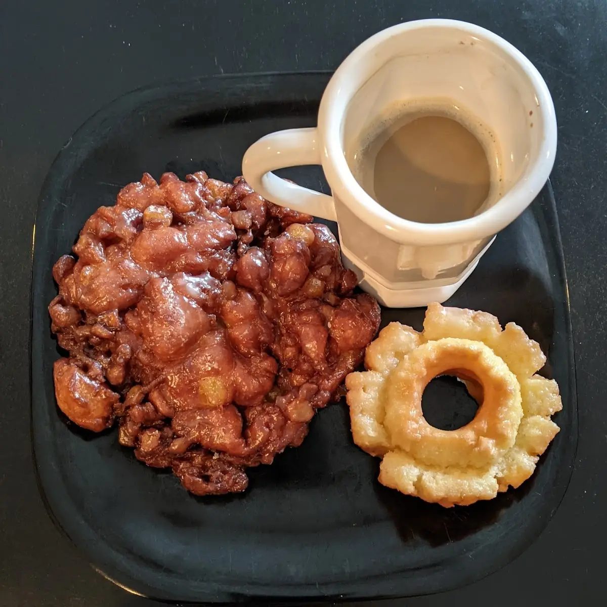 Apple Fritter and Old Fashioned Donut