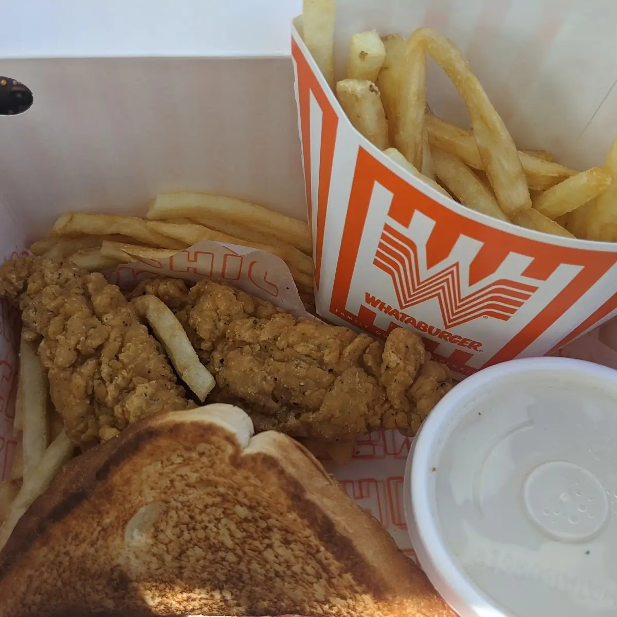 Chicken Strips with Texas Toast in White Gravy