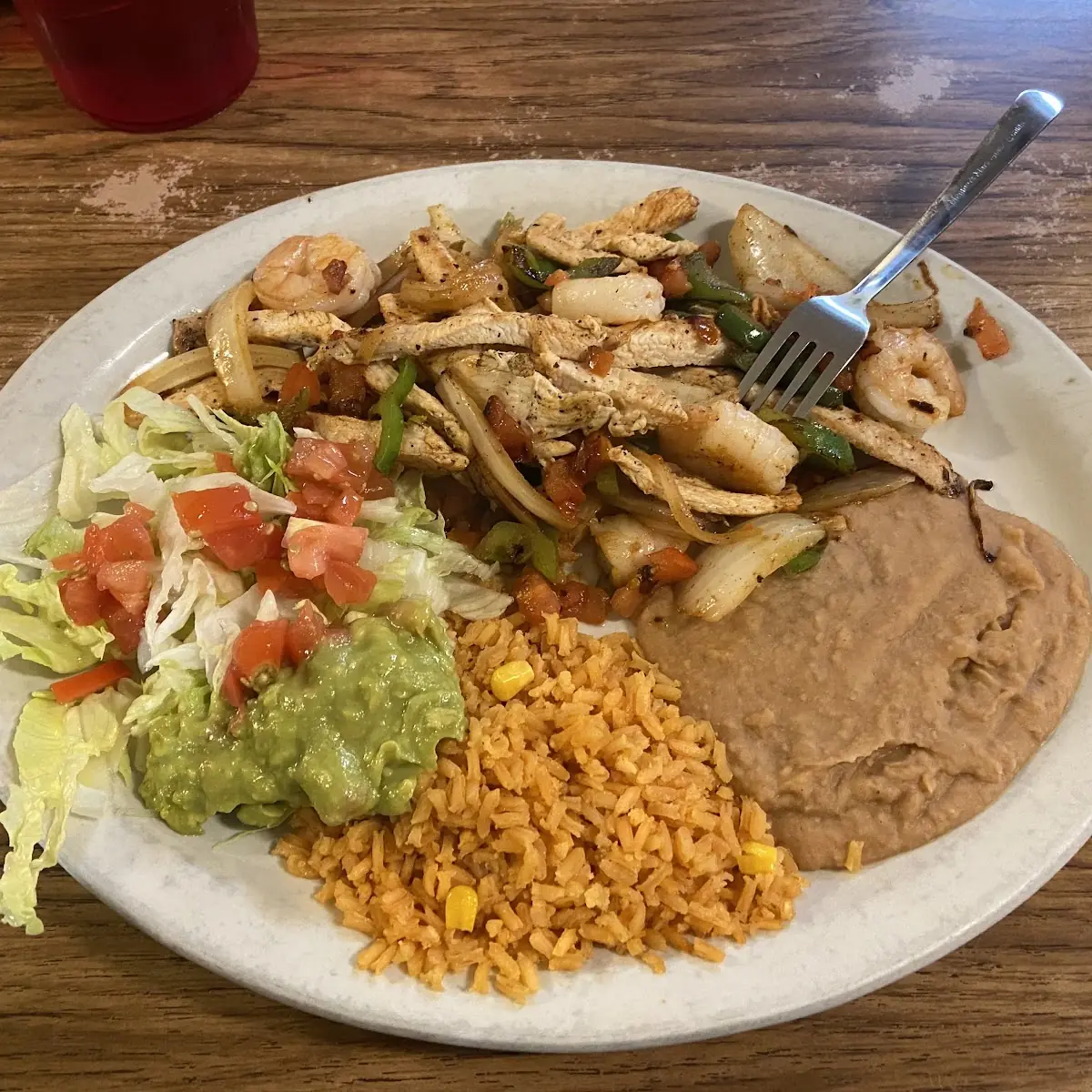 Chicken Fajitas & Shrimp