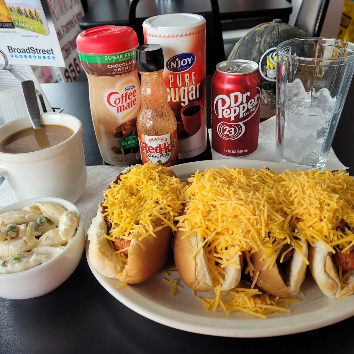 Two Chili Dogs and Chips