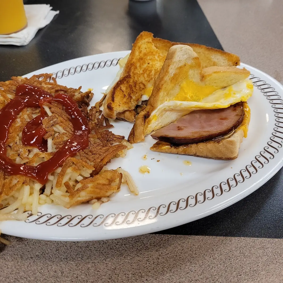 Egg and Cheese Melt with Ham