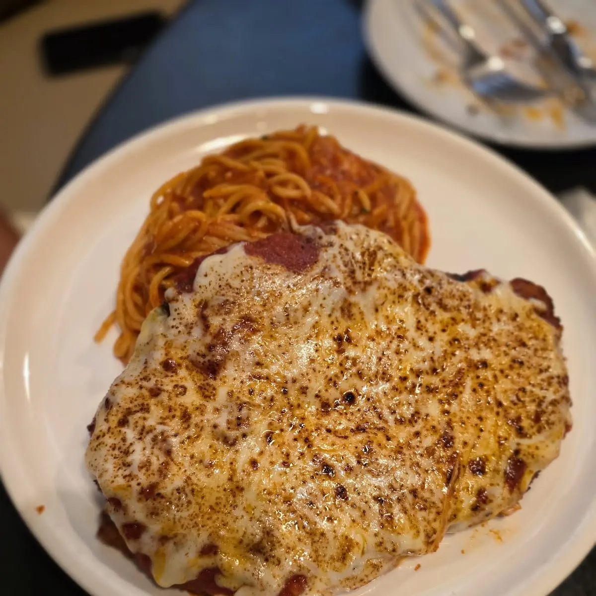 Chicken Parmigiana with Tomato Pasta