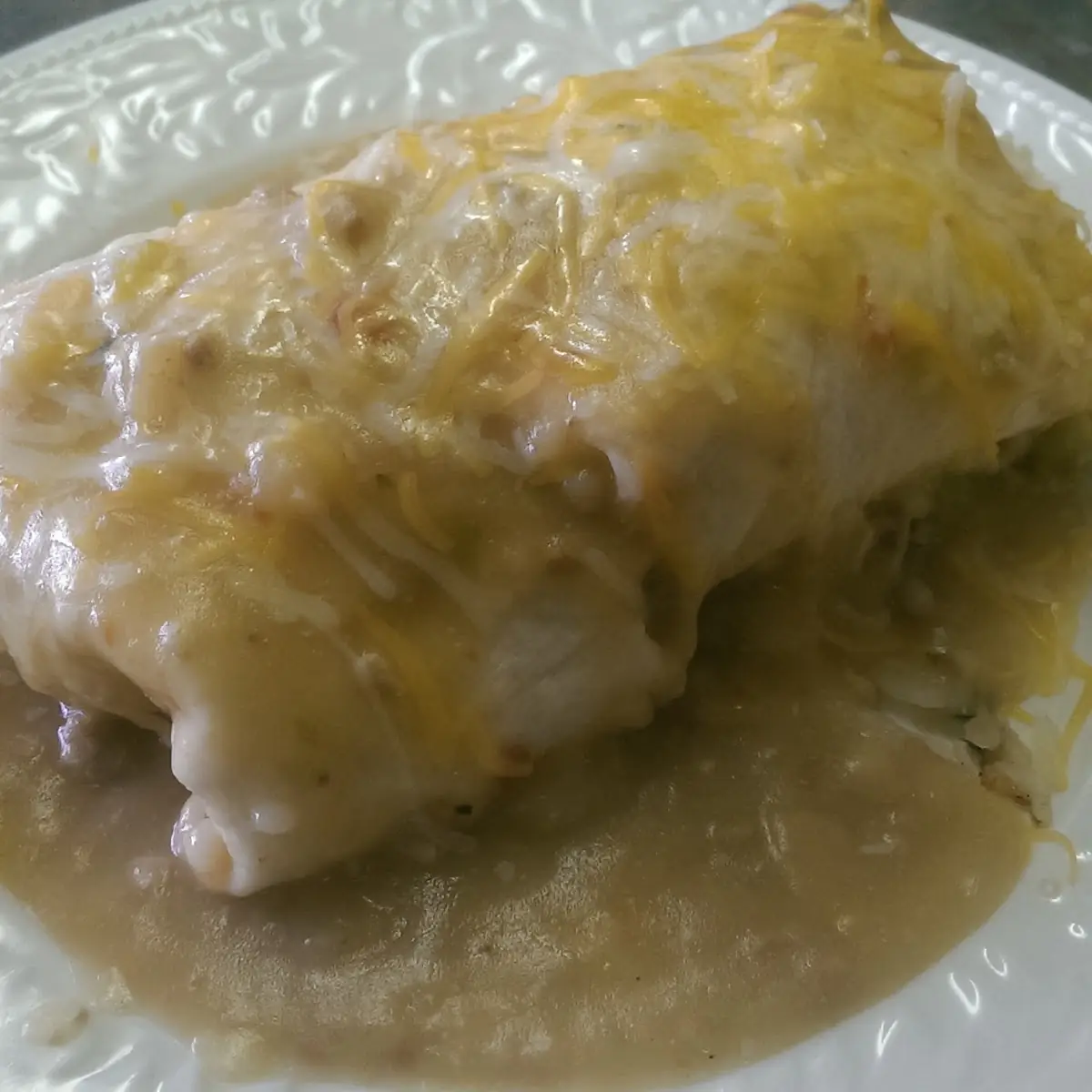 Breakfast Burrito with Green Chile