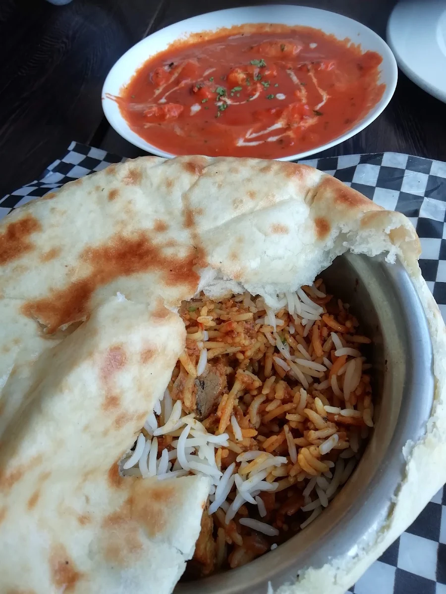 Butter Chicken and Lamb Biryani, Marigold Indian Bistro