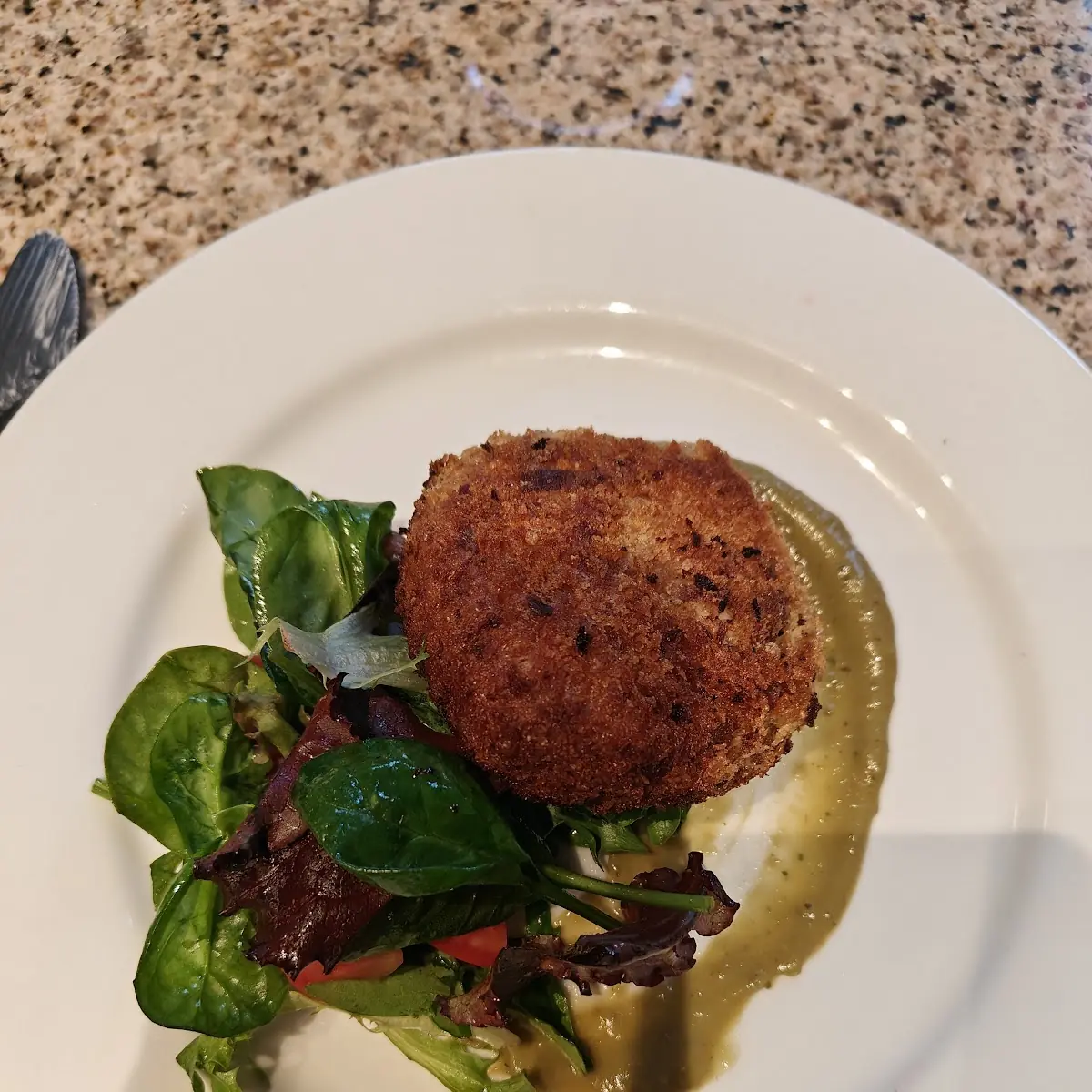 Crab Cake Roast Garlic Sauce