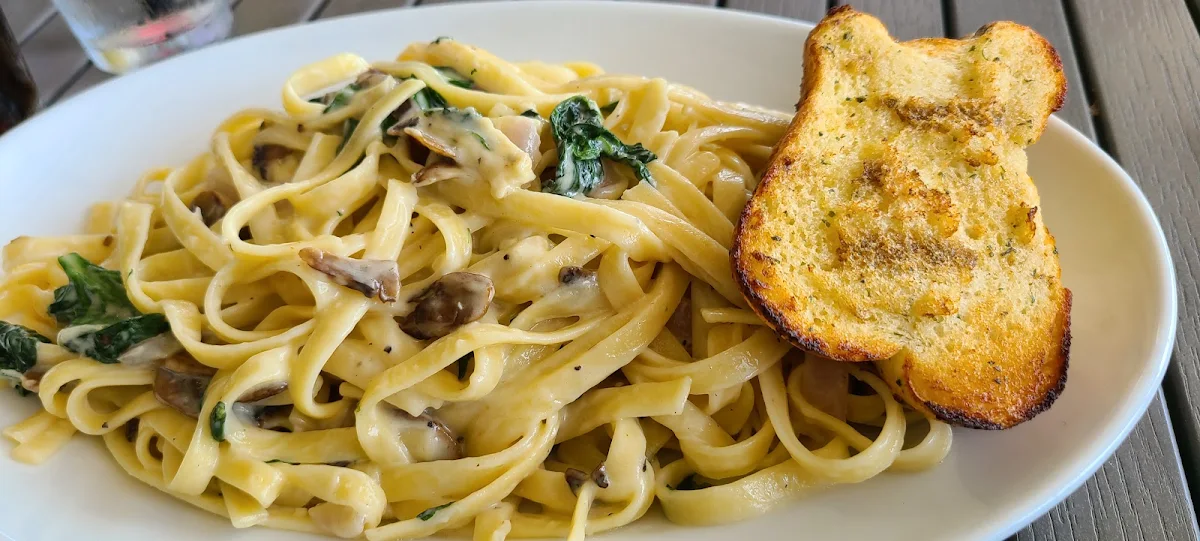 And Mushroom Fettuccini, Boston Pizza