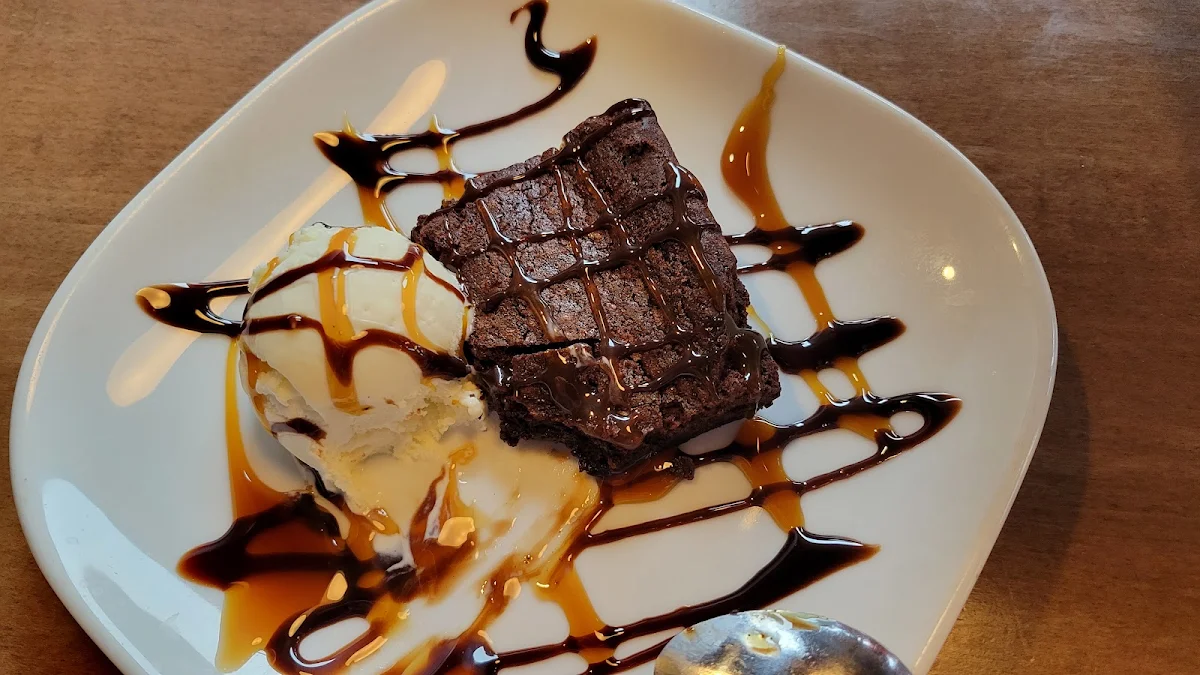 Bite Size Brownie with Ice Cream, Boston Pizza