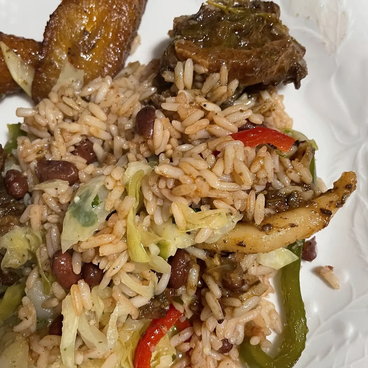 Rice and Beans Cabbage and Ox Tail