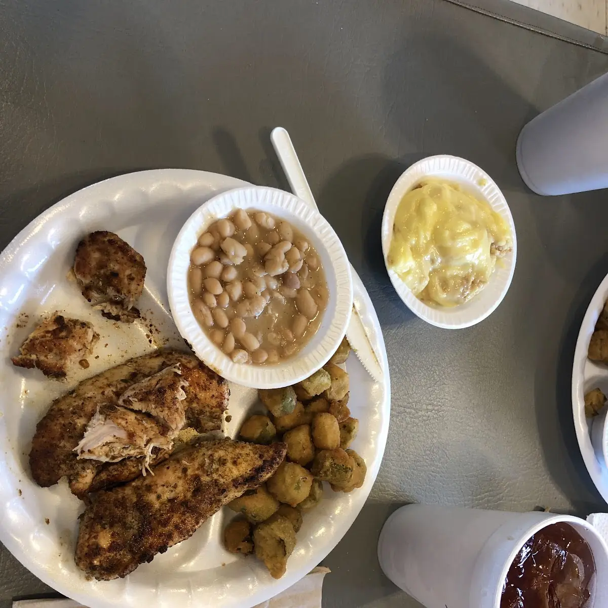 Fried Okra and Banana Pudding