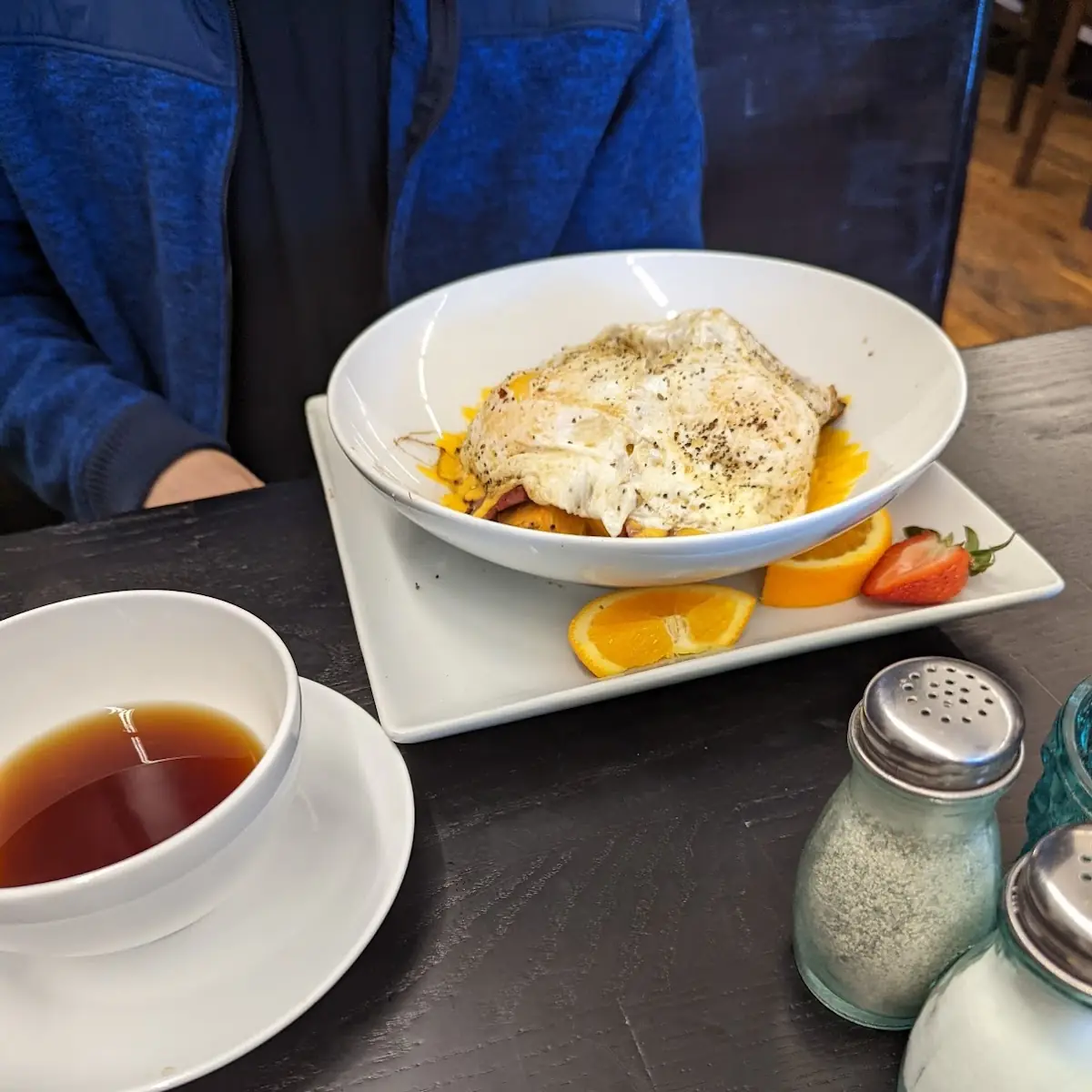 Corned Beef Breakfast Bowl and Coffee