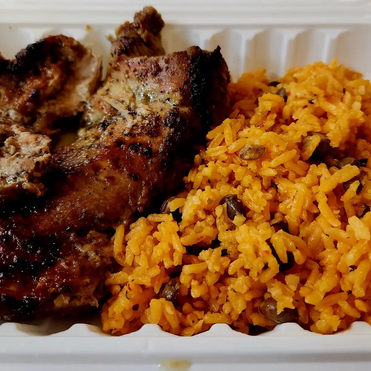 Baked Chicken with Yellow Rice