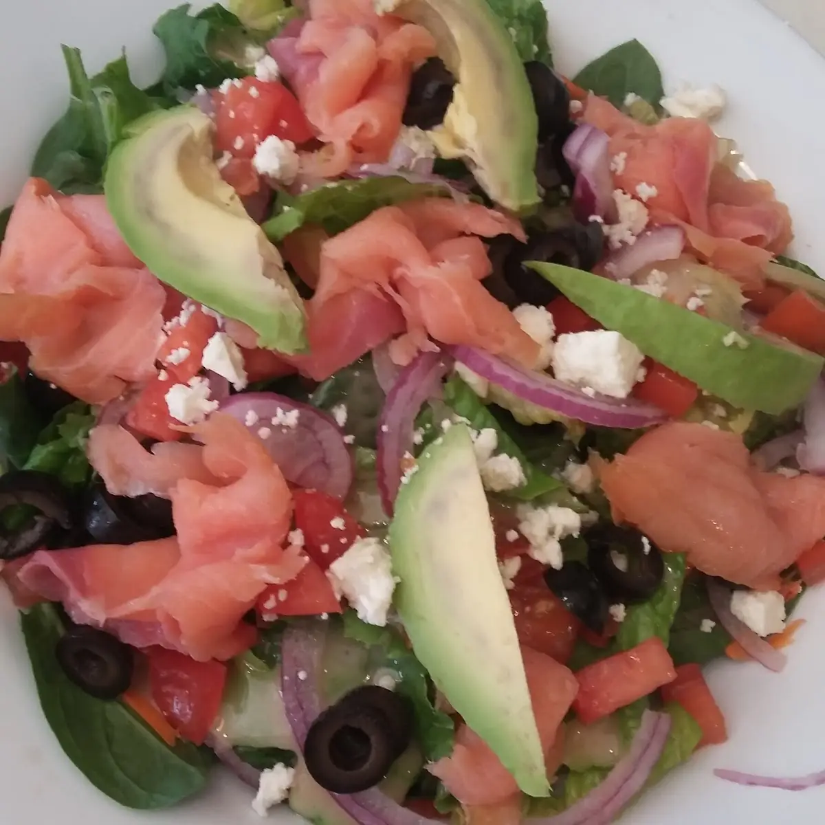 Smoked Salmon Greek Salad