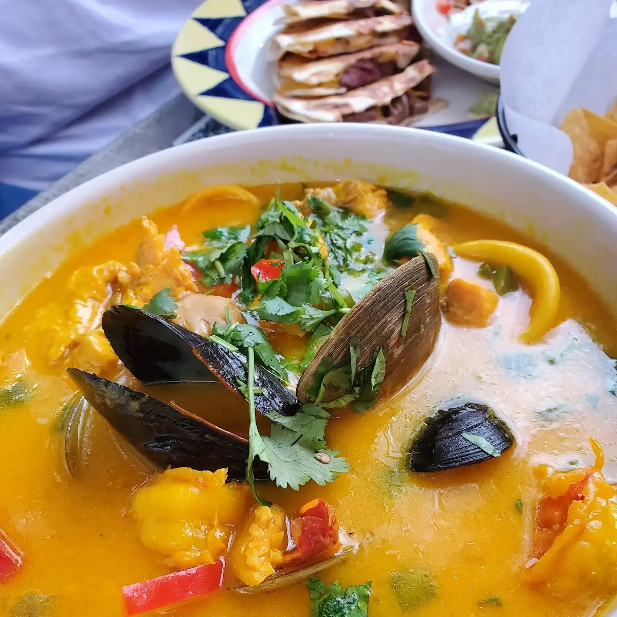 Seafood Soup Cilantro Rice