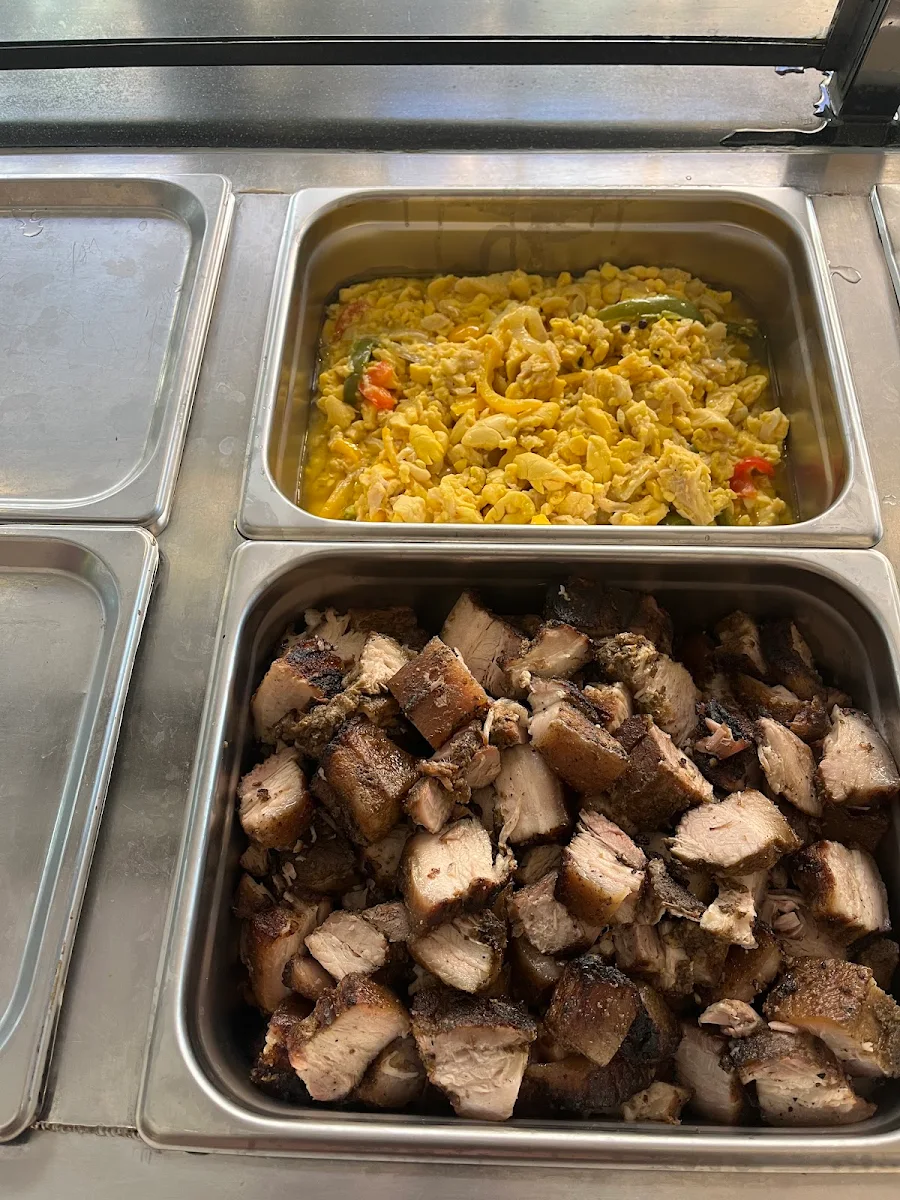 Ackee and Saltfish Jerk Pork