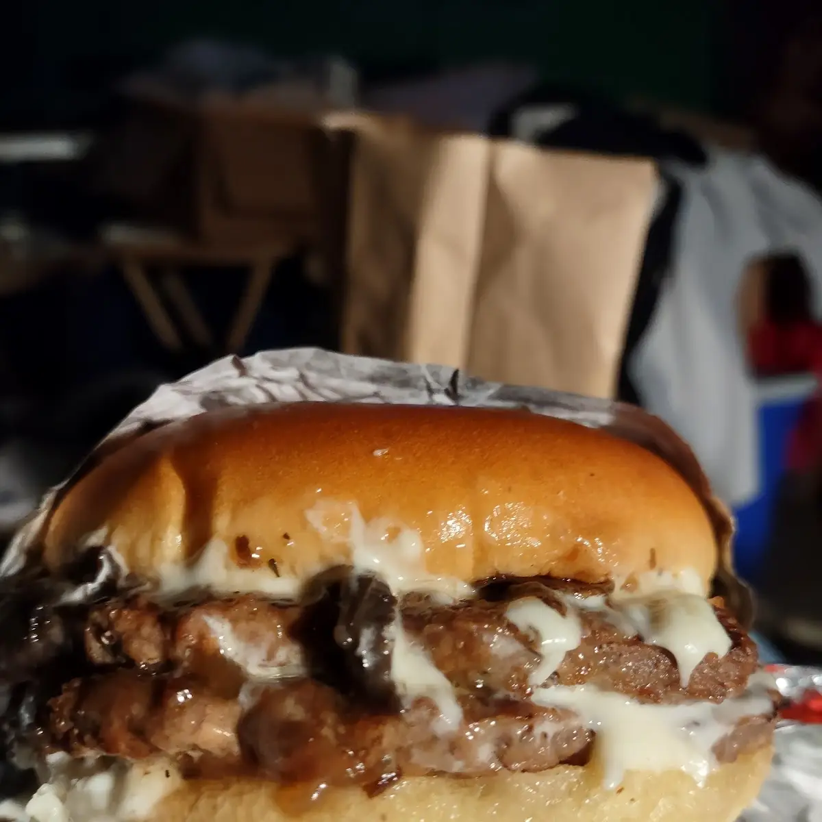 Double Mushroom Swiss Burger