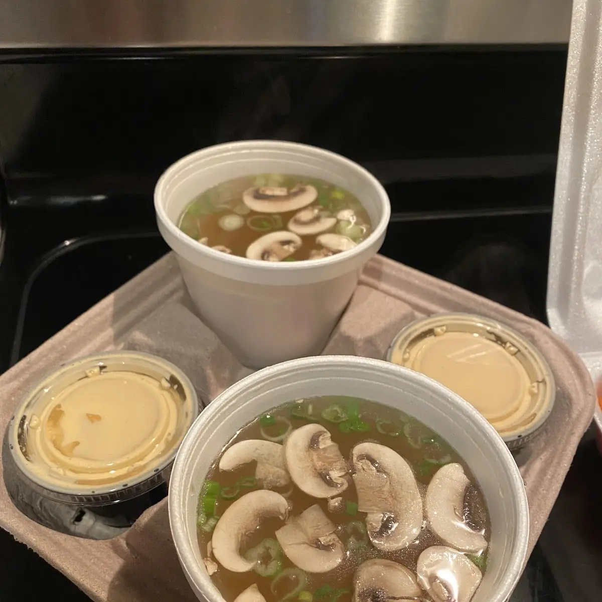 Clear Soup and Shrimp Sauce