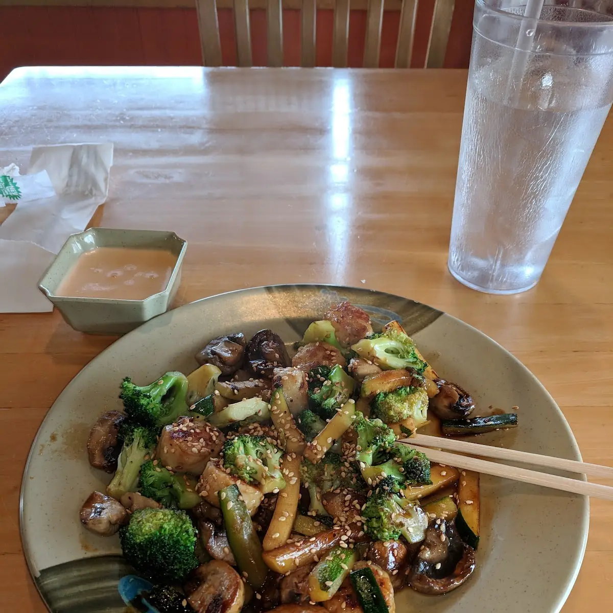 Hibachi Scallops with Mixed Vegetables