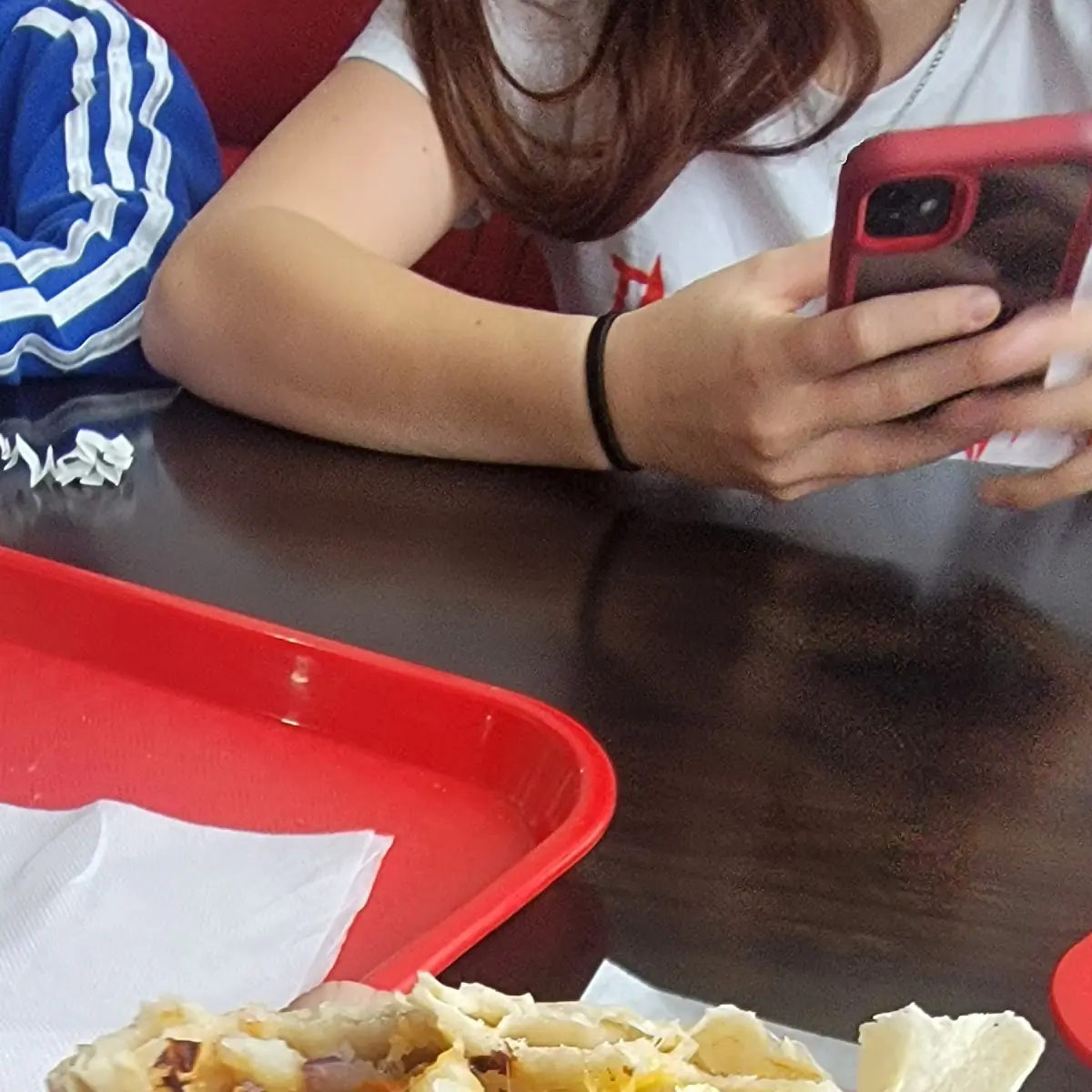 Bacon Egg and Cheese Breakfast Burrito with Bell Pepper and Onion Added