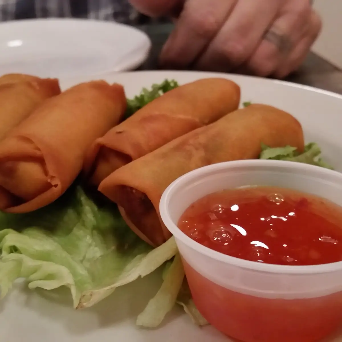 Vegetable Spring Roll with Sweet Chili Sauce