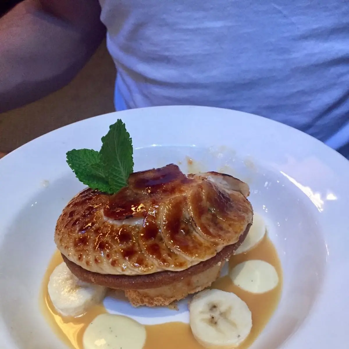Puff Pastry with Banana and Custard