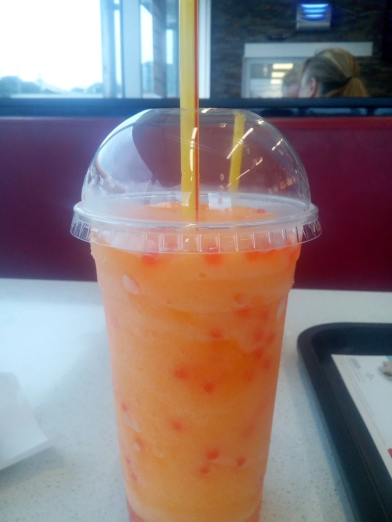 Mango Breeze with Creamer, Hungry Jack's Burgers Southport