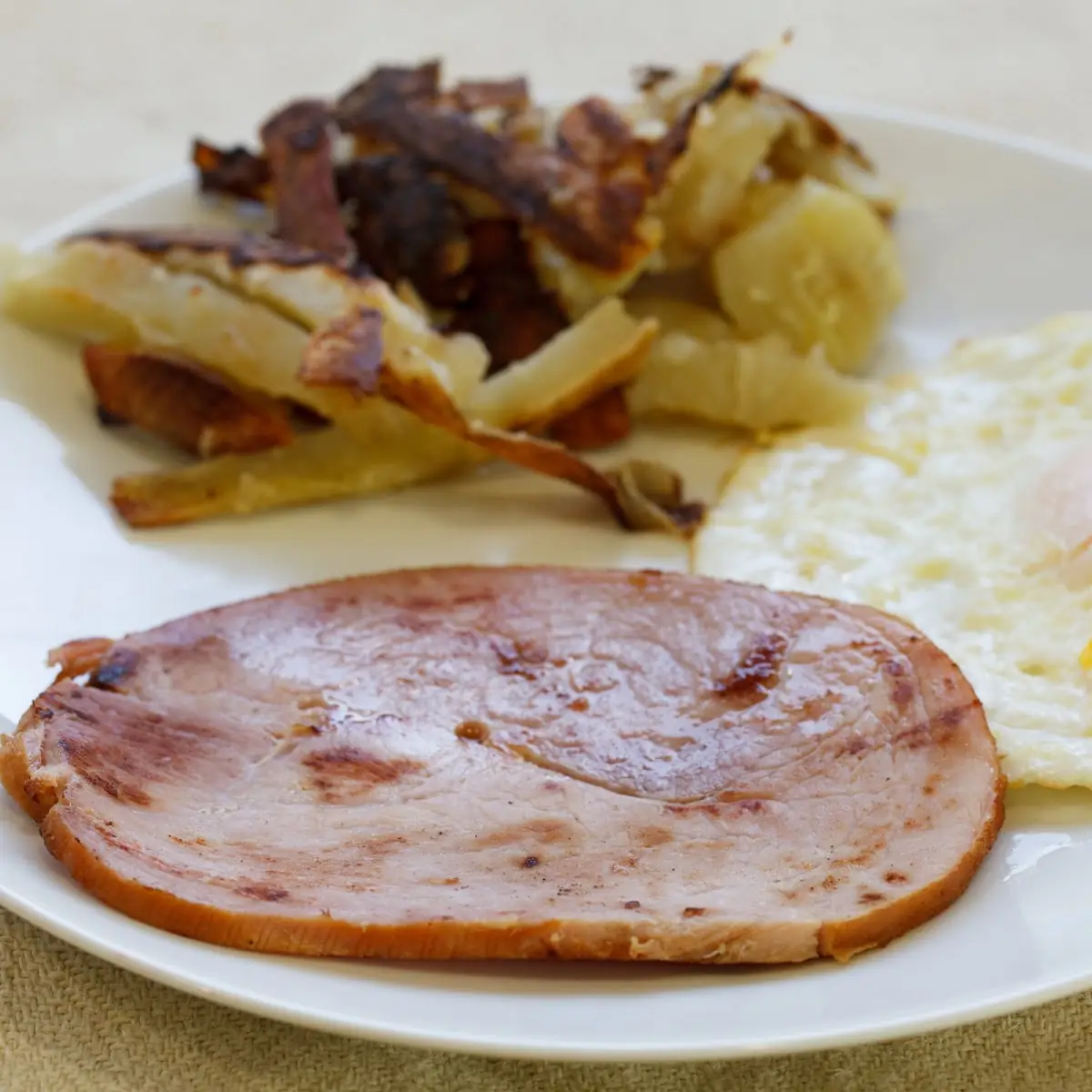 Canadian Bacon and Two Eggs