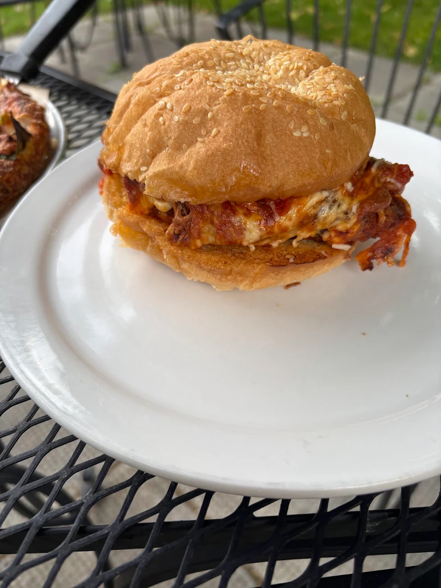 Chicken Parm Burger, Iron Forge Pizza