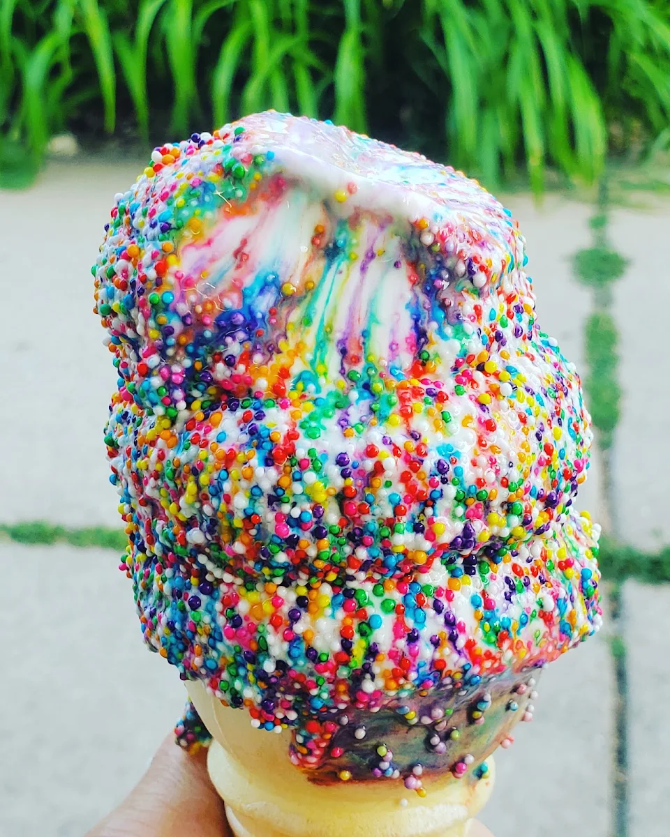Vanilla Cone with Rainbow Jimmies