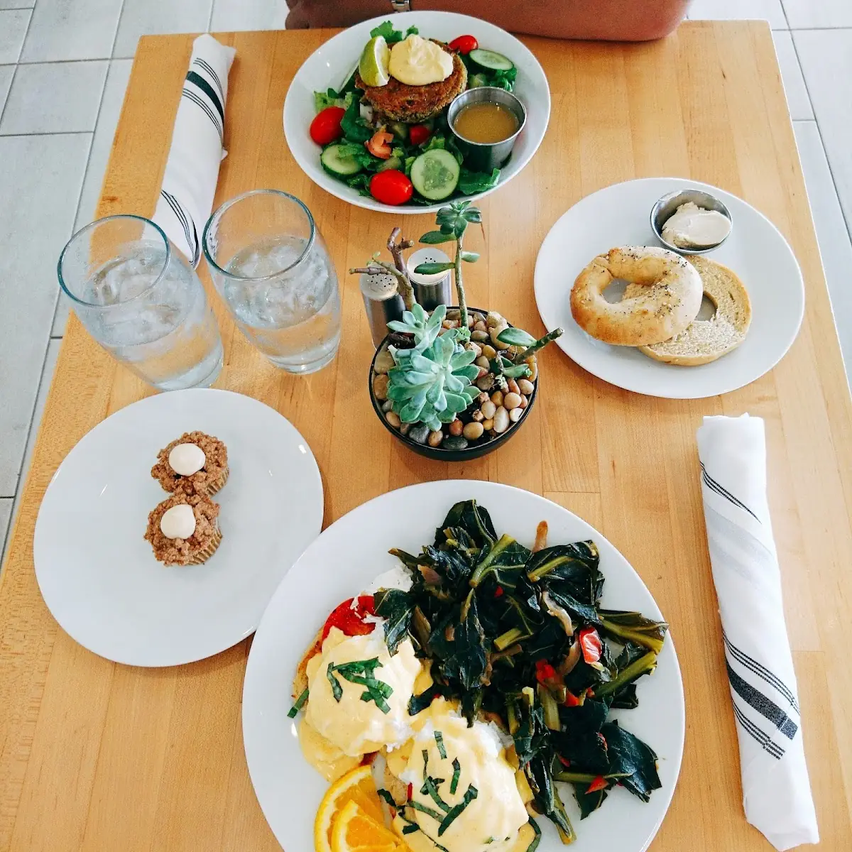 Eggs Benedict with Sauteed Greens