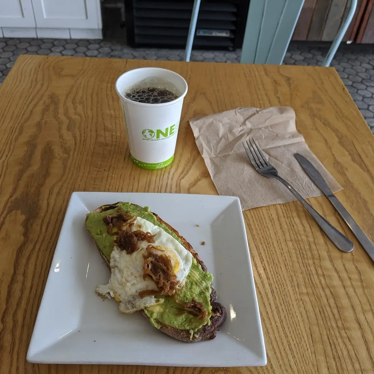 Avocado Toast with Added Carmelized Onions