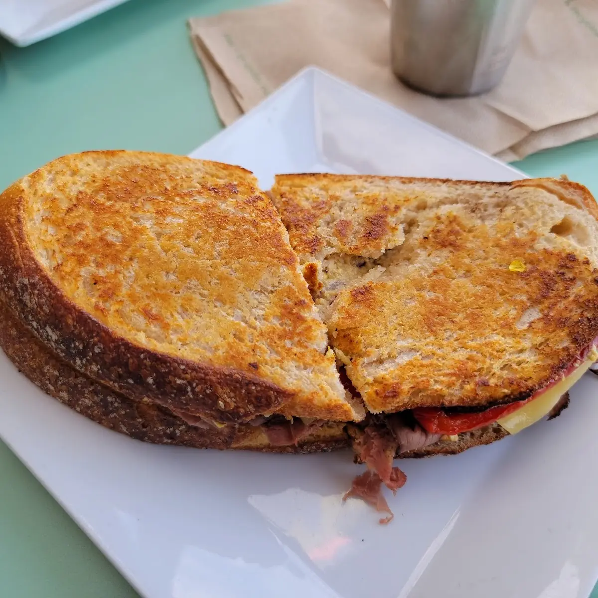 Beef Grilled Cheese and Peppers
