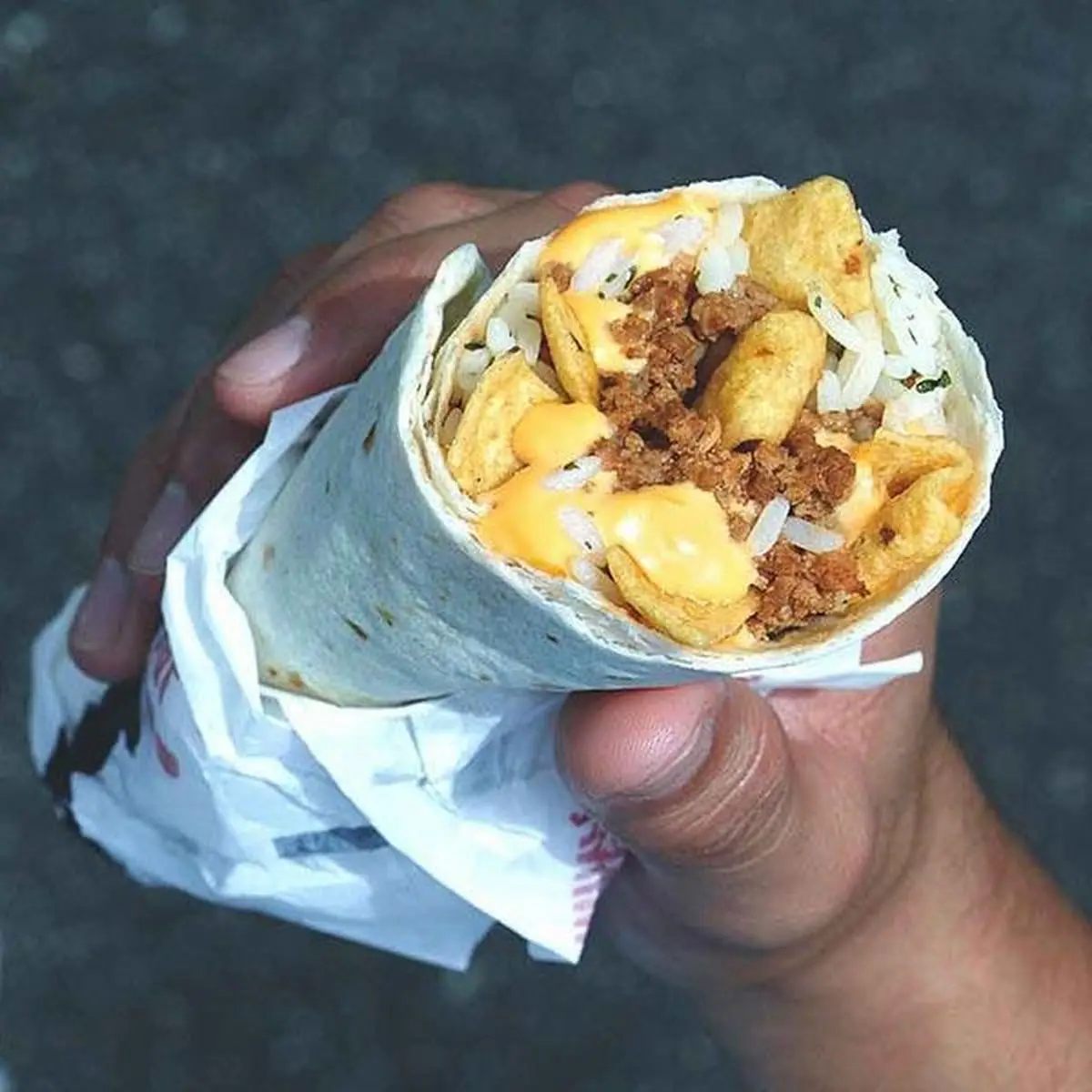 Three Cheese Nacho Grande Burrito
