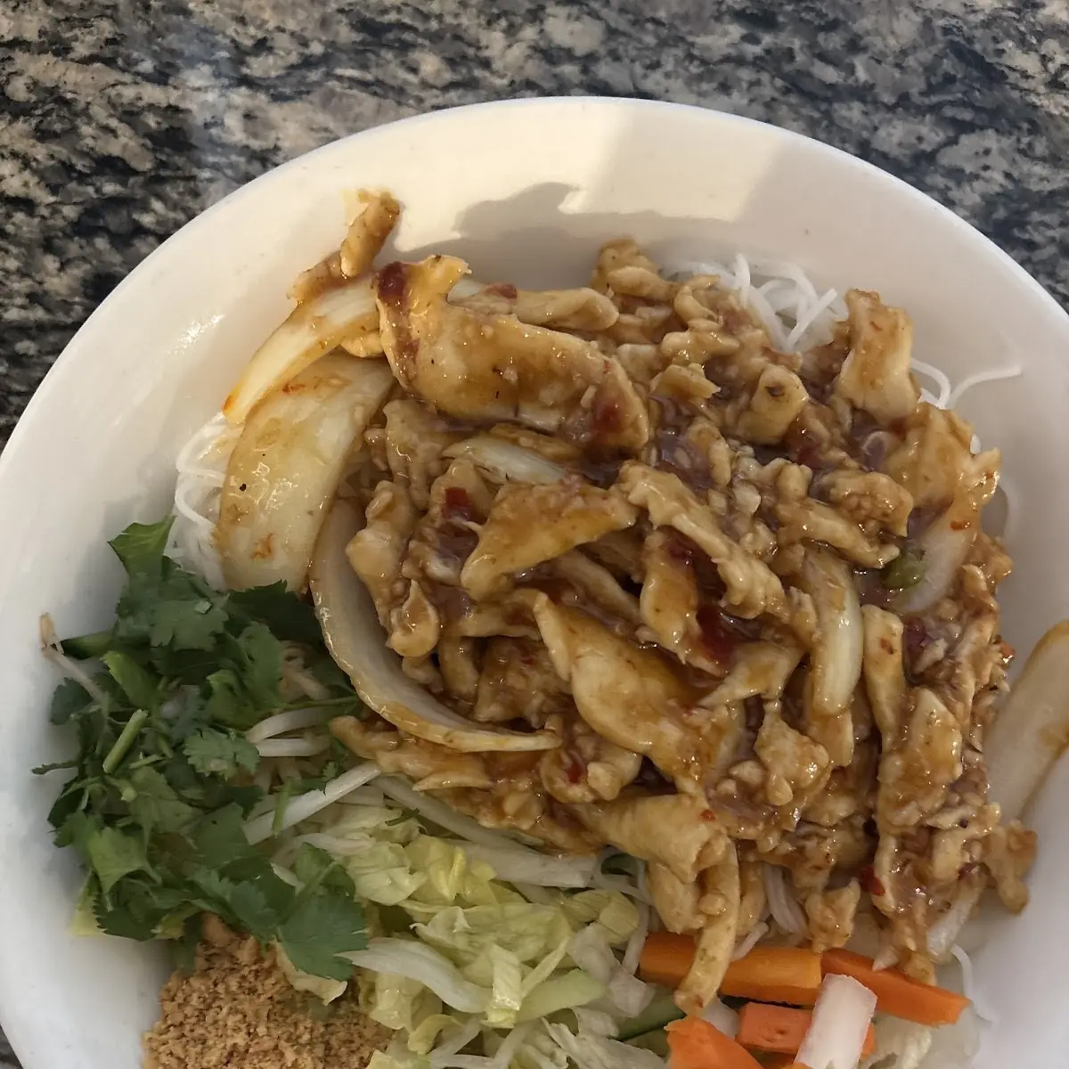 Stir Fried Chili Lemongrass Chicken Vermicelli