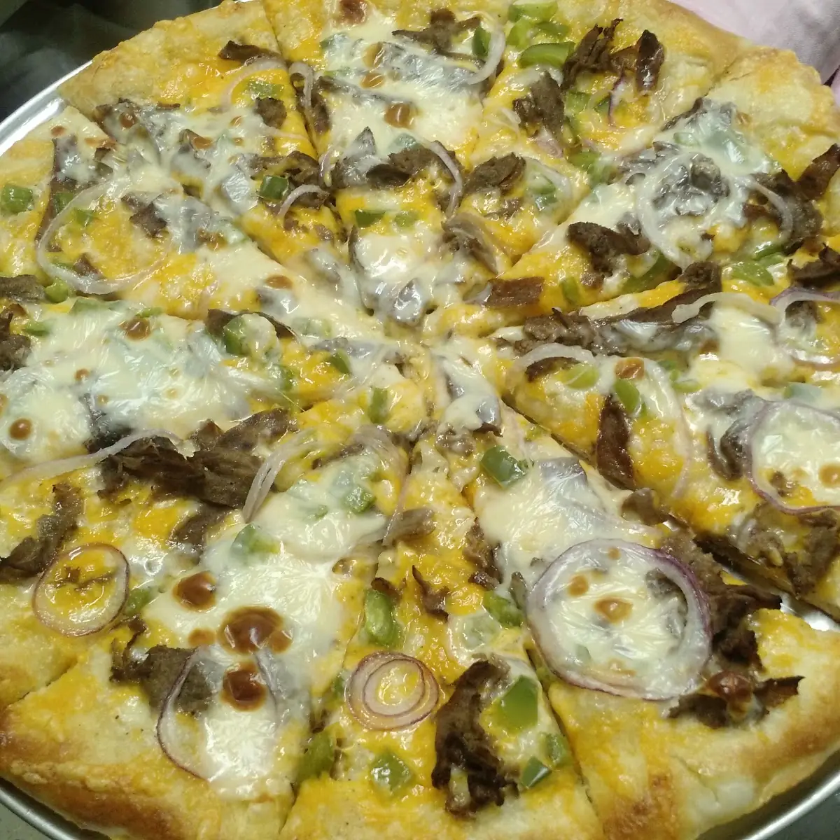 Cheese Steak Pizza