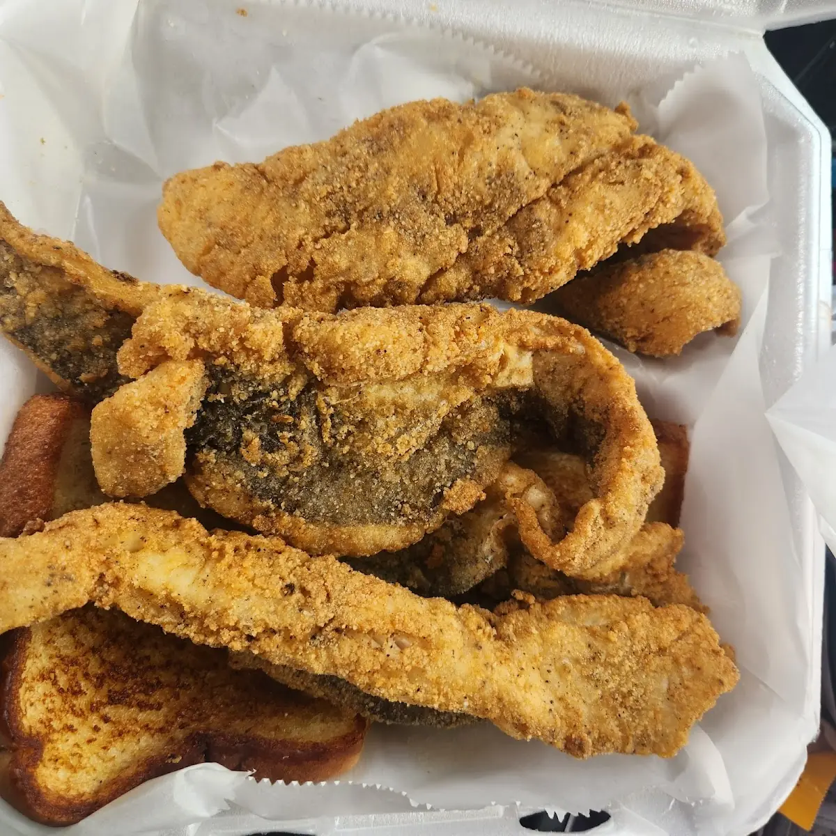 Whiting Filets and Buttered Toast