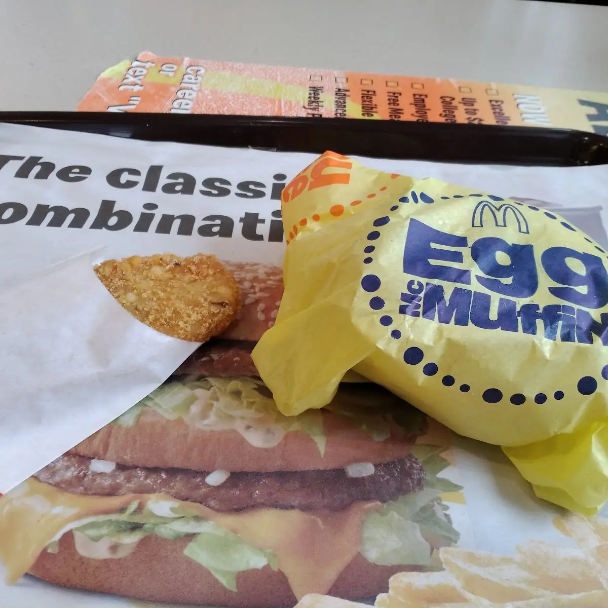 Egg Mcmuffin and Hash Browns
