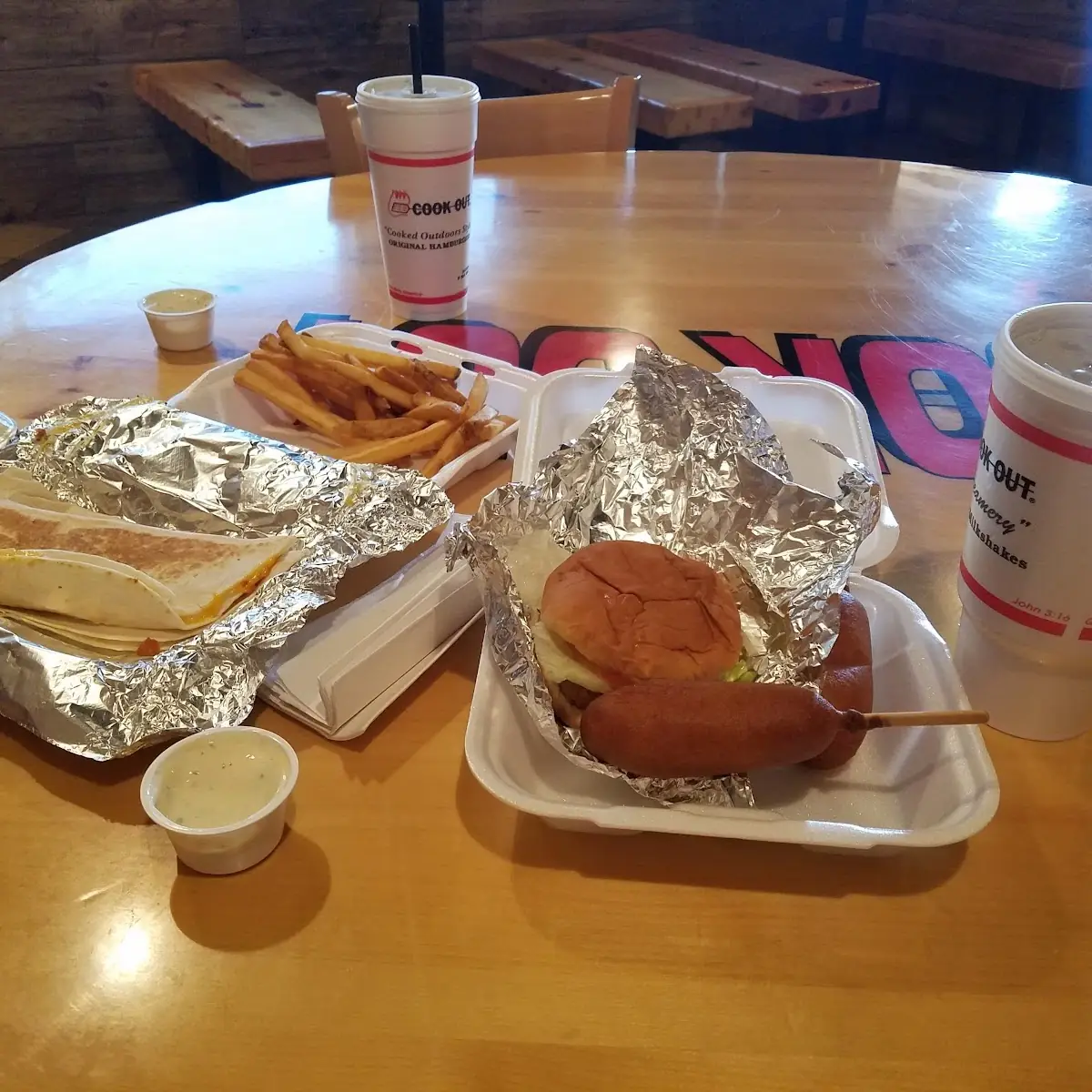 Quesadilla and Chicken Strip Sandwich