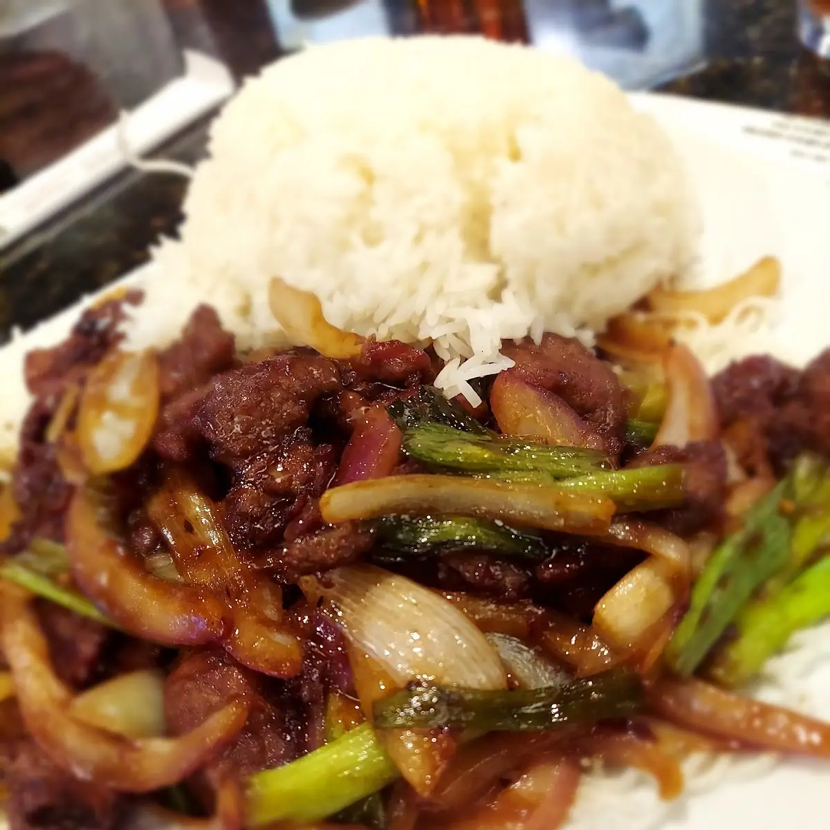 Mongolian Beef with White Rice