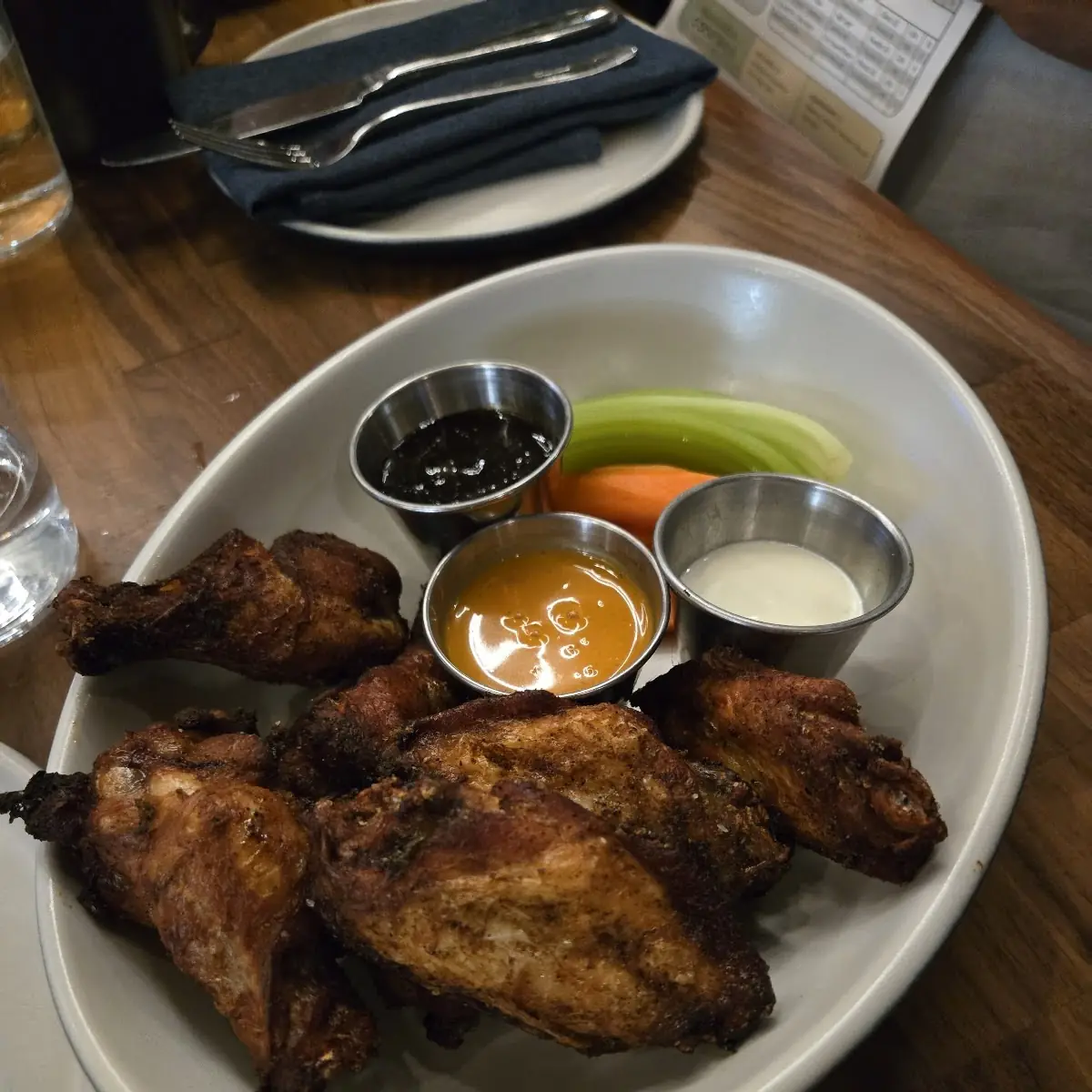 Fried Chicken Wings with Dips