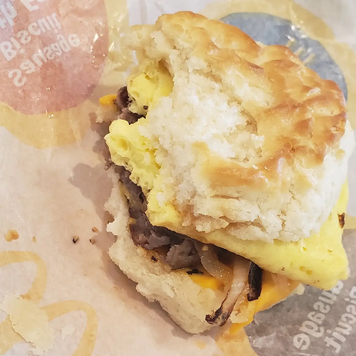 Steak Egg Cheese Biscuit