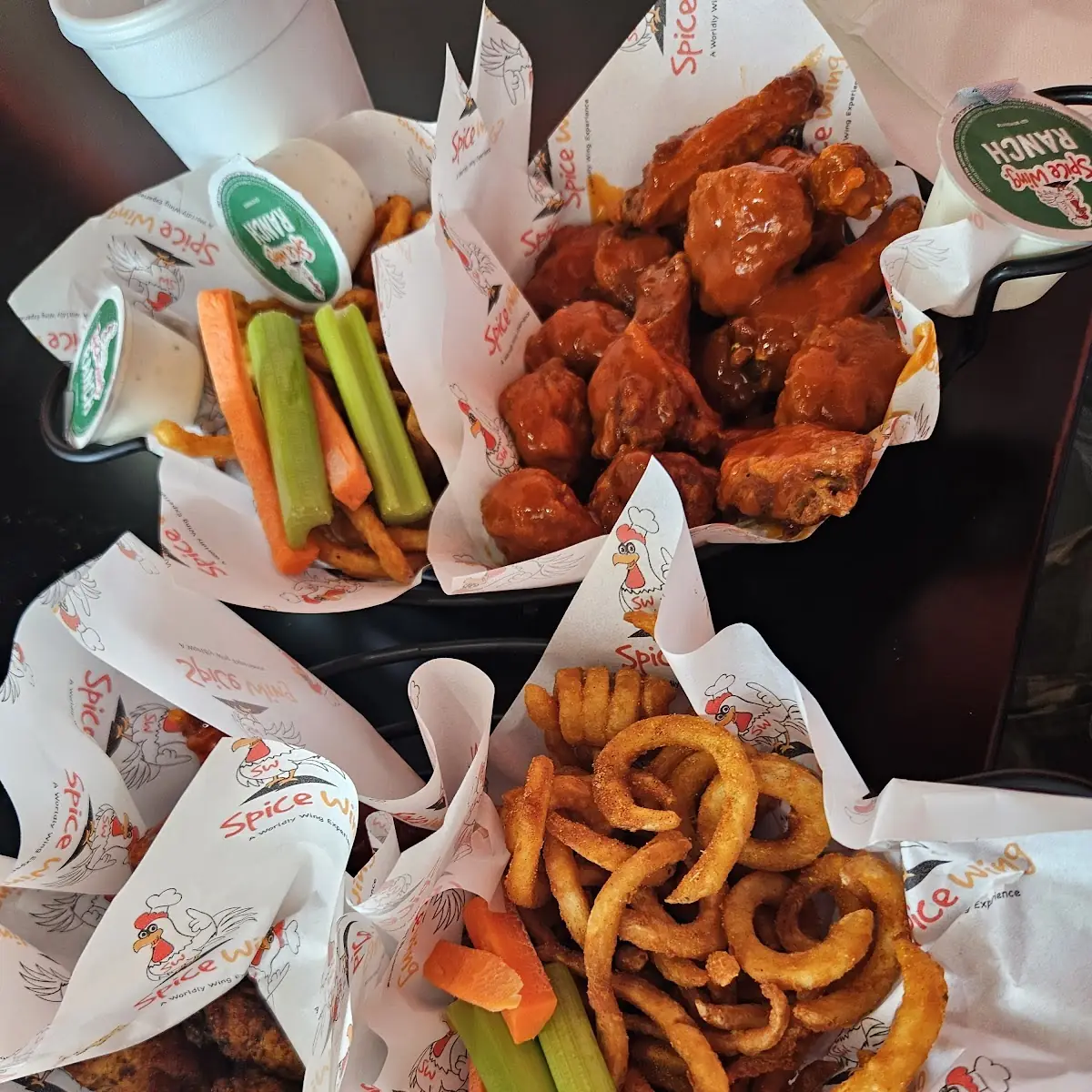 Wing Combo with Curly Fries